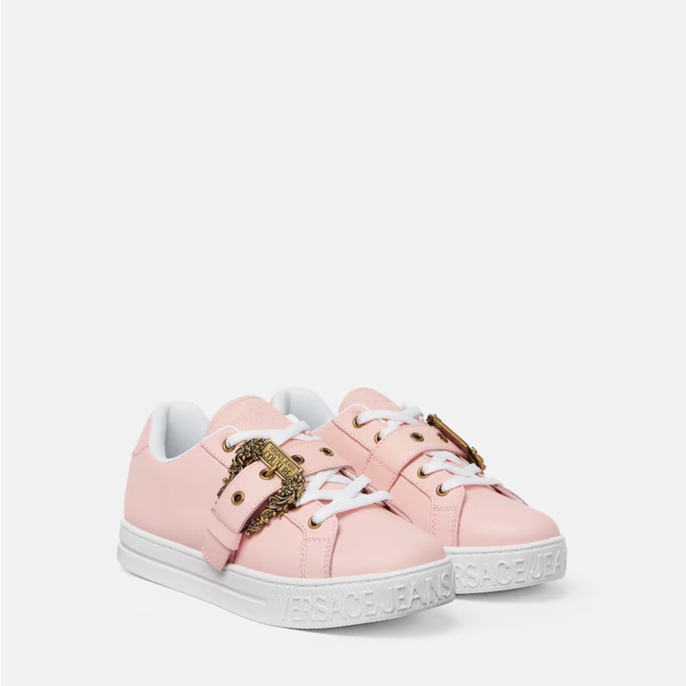 Versace Jeans Collection Pink Sneakers with Gold Accents - Picture 2 of 10